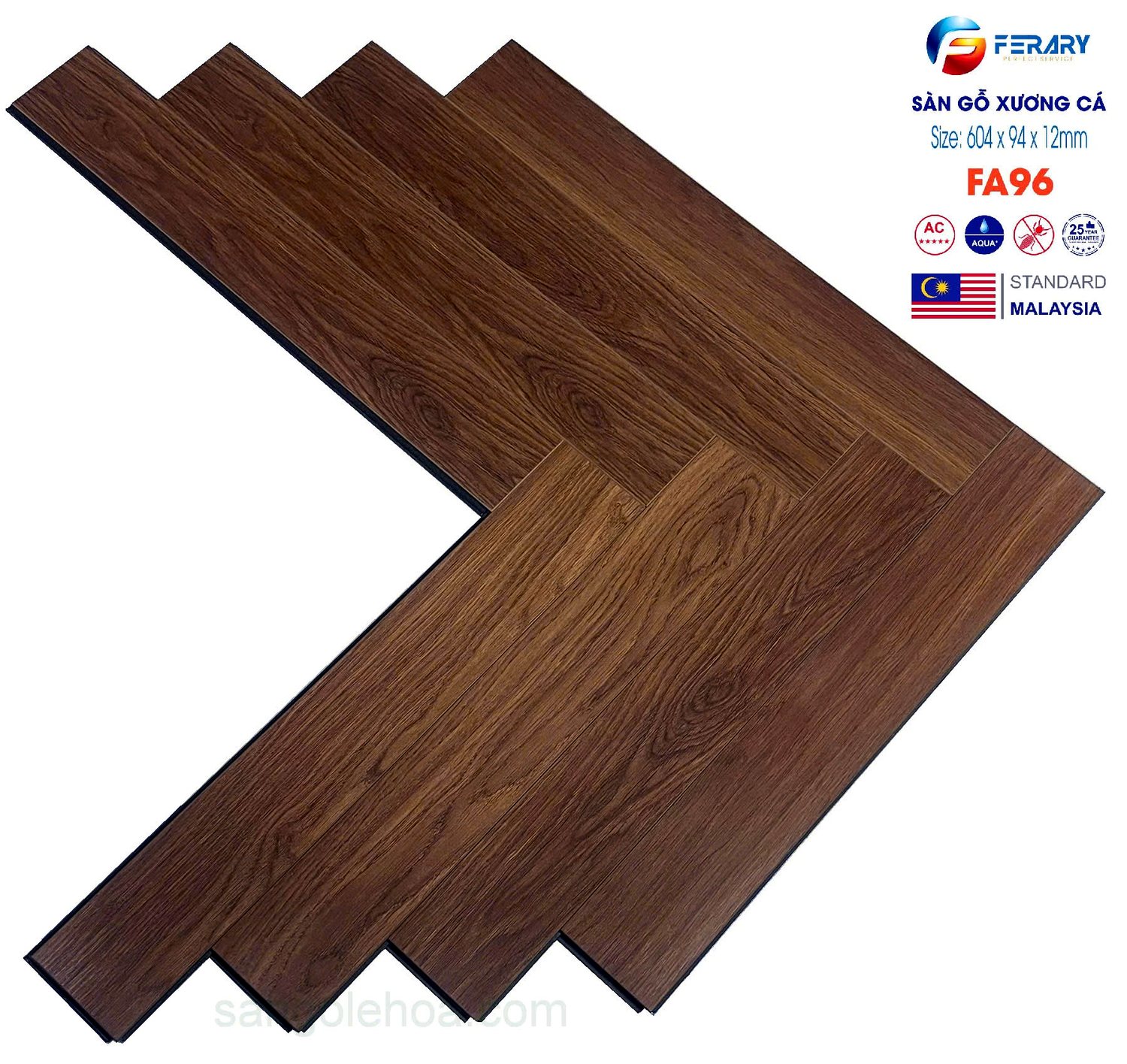 Sàn gỗ FERARY — Xương cá cốt xanh