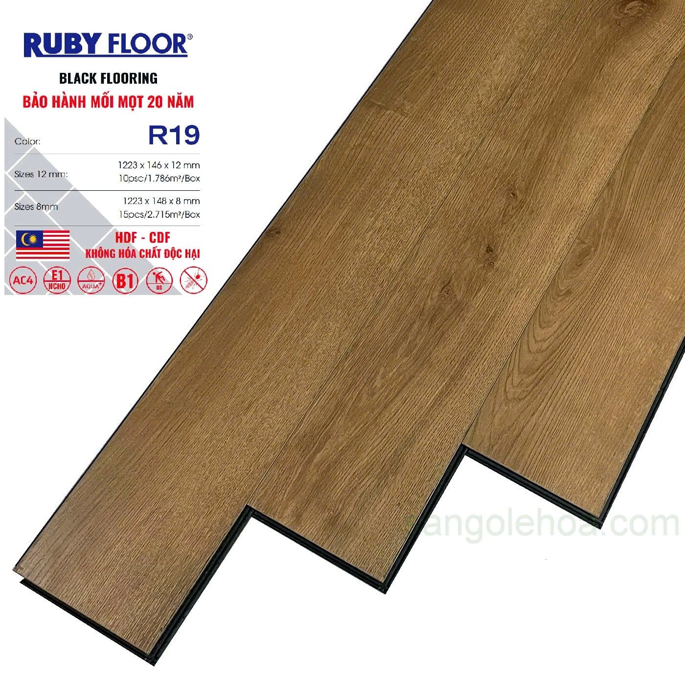 Sàn gỗ RUBY — Cốt đen